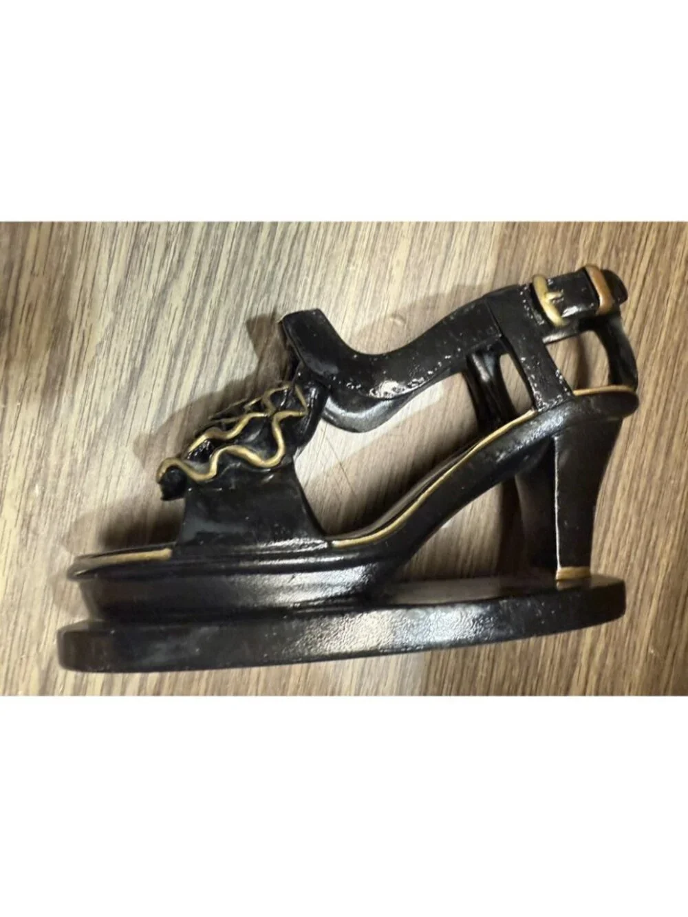 High Heel Black Shoe Tape Dispenser Whimsical Desk Top Decor 6” X 3”